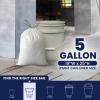 image:imagePlasticplace 5 Gallon Trash Bags  White Drawstring Garbage Bag Liners 19 x 25 100 Count  Durable LeakProof MultiPurpose Tall Kitchen Bathroom Office and Car TrashBags Plastic Bags 09 MilWhite
