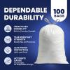image:imagePlasticplace 6 Gallon Trash Bags White Drawstring Garbage Can Liners 17 x 20 100 Count for Bathroom Kitchen Office Car Small Trash Bags LeakProof amp TearResistantWhite