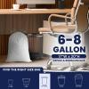 image:imagePlasticplace 6 Gallon Trash Bags White Drawstring Garbage Can Liners 17 x 20 100 Count for Bathroom Kitchen Office Car Small Trash Bags LeakProof amp TearResistantWhite