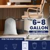 image:imagePlasticplace 8 Gallon Trash Bags Premium White Drawstring Garbage Bag 07 Mil Thickness Durable Trash Can Liners Garbage Bags for your Trash Can Ring Size 22 x 22 Pack of 100Unscented