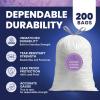 image:imagePlasticplace 8 Gallon Trash Bags Premium White Drawstring Garbage Bag 07 Mil Thickness Durable Trash Can Liners Garbage Bags for your Trash Can Ring Size 22 x 22 Pack of 100Lavender and Soft Vanilla Scented