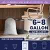 image:imagePlasticplace 8 Gallon Trash Bags Premium White Drawstring Garbage Bag 07 Mil Thickness Durable Trash Can Liners Garbage Bags for your Trash Can Ring Size 22 x 22 Pack of 100Lavender and Soft Vanilla Scented