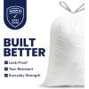 image:imagePlasticplace 8 Gallon Trash Bags Premium White Drawstring Garbage Bag 07 Mil Thickness Durable Trash Can Liners Garbage Bags for your Trash Can Ring Size 22 x 22 Pack of 100Lavender and Soft Vanilla Scented