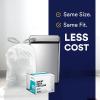 image:imagePlasticplace Custom Fit Trash Bags Compatible with simplehuman Code E 100 Count White Drawstring Garbage Liners 52 Gallon  20 Liter 185 x 20White