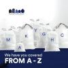 image:imagePlasticplace Custom Fit Trash Bags Compatible with simplehuman Code E 100 Count White Drawstring Garbage Liners 52 Gallon  20 Liter 185 x 20White