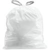 image:imagePlasticplace Custom Fit Trash Bags Compatible with simplehuman Code F 100 Count White Drawstring Garbage Liners 65 Gallon  25 Liters 2175 x 20White