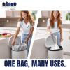 image:imagePlasticplace Custom Fit Trash Bags Compatible with simplehuman Code G 100 Count White Drawstring Garbage Liners 8 Gallon  30 Liters 175 x 28White
