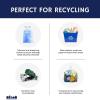 image:imagePlasticplace Custom Fit Trash Bags Compatible with simplehuman Code K 50 Count White Drawstring Garbage Liners 10 Gallon  38 Liters 24 x 28Blue