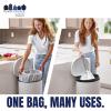 image:imagePlasticplace Custom Fit Trash Bags Compatible with simplehuman Code K 50 Count White Drawstring Garbage Liners 10 Gallon  38 Liters 24 x 28White