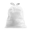 image:imagePlasticplace Custom Fit Trash Bags Compatible with simplehuman Code K 50 Count White Drawstring Garbage Liners 10 Gallon  38 Liters 24 x 28White
