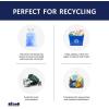 image:imagePlasticplace Trash Bags Compatible with simplehuman Code D 200 Count White Drawstring Garbage Liners 53 Gallon  20 Liter 1575 x 28Blue