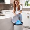 image:imagePlasticplace Trash Bags Compatible with simplehuman Code D 200 Count White Drawstring Garbage Liners 53 Gallon  20 Liter 1575 x 28Blue