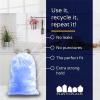 image:imagePlasticplace Trash Bags Compatible with simplehuman Code D 200 Count White Drawstring Garbage Liners 53 Gallon  20 Liter 1575 x 28Blue