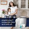 image:imagePlasticplace White Drawstring Lavender and Soft Vanilla Scented Garbage Can Liners Compatible with Code H 200 Count 89 Gallon  3035 Liter 185 x 28White