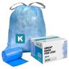 image:imagePlasticplace Custom Fit Trash Bags Compatible with simplehuman Code K 50 Count White Drawstring Garbage Liners 10 Gallon  38 Liters 24 x 28Blue