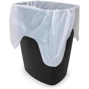 image:imagePlasticplace 8 Gallon Trash Bags with Flaps 055 Mil  Value Line White Garbage Can Liners  22x24 110 Count