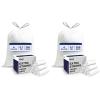 image:imagePlasticplace 4 Gallon White Drawstring Trash Bags 200 Count Pack of 1  07 Mil LeakProof Garbage Liners for Small Trash Can Bathroom Kitchen Office and Car UseWhite