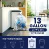 image:imagePlasticplace 46 Gallon White Drawstring Bags 100 Prime Material 17x20 07 Mil 200Case
