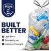image:imagePlasticplace 46 Gallon White Drawstring Bags 100 Prime Material 17x20 07 Mil 200Case