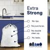image:imagePlasticplace Custom Fit Trash Bags Compatible with Simplehuman Code R 100 Count White Drawstring Garbage Liners 26 Gallon 10 Liter 165 x 18White