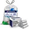 image:imagePlasticplace 46 Gallon White Drawstring Bags 100 Prime Material 17x20 07 Mil 200Case