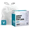 image:imagePlasticplace Custom Fit Trash Bags Compatible with simplehuman Code V 200 Count Tinted Blue Drawstring Garbage Liners 4248 Gallon 145 x 28White
