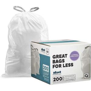 image:imagePlasticplace Trash Bags Compatible with simplehuman Code Q Packs White Drawstring Garbage Liners1317 Gallon 25 x 325 20 Count5 PackLavender and Soft Vanilla