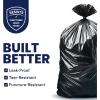 image:imagePlasticplace 5560 Gallon Trash Bags Heavy Duty Black Garbage Bags 100 Count for Lawn Yard and Outdoor Waste Disposal Ideal for Industrial Trash Cans Contractors and Home Improvement ProjectsBlack