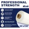 image:imagePlasticplace Boat Shrink Wrap  14 x 25 White Plastic Film 7 Mil LLDPE  UV  Marine Shrink Wrap for Boats Jet Skis  Heat Gun Wrap for Storage amp Moving  Plastic Wrap for Packing  1 Roll with Core20 x 150