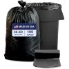 image:imagePlasticplace 5560 Gallon Trash Bags Heavy Duty Black Garbage Bags 100 Count for Lawn Yard and Outdoor Waste Disposal Ideal for Industrial Trash Cans Contractors and Home Improvement ProjectsBlack