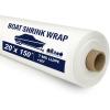 image:imagePlasticplace Boat Shrink Wrap  14 x 25 White Plastic Film 7 Mil LLDPE  UV  Marine Shrink Wrap for Boats Jet Skis  Heat Gun Wrap for Storage amp Moving  Plastic Wrap for Packing  1 Roll with Core20 x 150