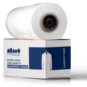 image:imagePlasticplace 065 Mil Garment Dry Cleaners Plastic Pants Bag 21 x 7 x 30 Clear 577 CountClear
