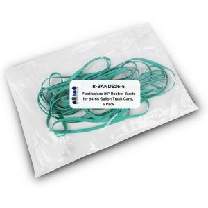 image:imagePlasticplace 14 Rubber Bands for 610 Gallon Trash Cans Green 5 Count  Heavy Duty Bands for Trash Bags Garbage Can Small amp Kitchen Trash Cans Office and Bathroom Trash Cans Elastic Bands Clip26