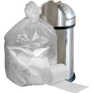 image:imagePlasticplace 4045 Gallon Trash Bags 12 Microns  Clear High Density Garbage Can Liners  40 x 48 250 CountClear