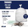 image:imagePlasticplace 2030 Gallon Trash Bags Heavy Duty 20 Mil Clear Garbage Bags 30 x 36 Gusset Sealed Can Liners TearResistant Industrial Strength for Broken Glass amp Sharp Debris 100 CountClear