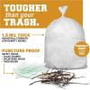 image:imagePlasticplace 2030 Gallon Trash Bags Heavy Duty 20 Mil Clear Garbage Bags 30 x 36 Gusset Sealed Can Liners TearResistant Industrial Strength for Broken Glass amp Sharp Debris 100 CountClear