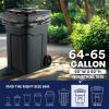 image:imagePlasticplace 6465 Gallon Black Trash Bags Heavy Duty Toter Can Liners Tear amp LeakProof Industrial Strength 25 Count Large Garbage Bags for Kitchen amp Commercial Use 12 Mil 50 x 6025 Count