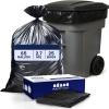 image:imagePlasticplace 65 Gallon Trash Bags  27 Mil Black Heavy Duty Garbage Can Liners 50 x 48 100 Count25 Count Pack of 1