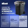 image:imagePlasticplace 65 Gallon Trash Bags  27 Mil Black Heavy Duty Garbage Can Liners 50 x 48 100 Count25 Count Pack of 1