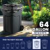 image:imagePlasticplace Black Trash Bags 50 Count  Heavy Duty 6465 Gallon Garbage Bags Puncture Resistant Large Trash Can Liners Ideal for Toter Cans Kitchen amp Outdoor Use 50 x 60 15 Mil