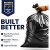 image:imagePlasticplace Contractor Trash Bags 33 Gallon  30 Mil Heavy Duty Garbage Bag 33 x 39 Black 50 Count