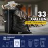 image:imagePlasticplace Contractor Trash Bags 33 Gallon  30 Mil Heavy Duty Garbage Bag 33 x 39 Black 50 Count