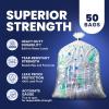 image:imagePlasticplace Contractor Trash Bags 5560 Gallon 30 Mil Black Heavy Duty Garbage Bag 38 X 58 50CountClear
