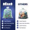 image:imagePlasticplace Contractor Trash Bags 5560 Gallon 30 Mil Black Heavy Duty Garbage Bag 38 X 58 50CountClear