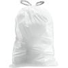 image:imagePlasticplace Custom Fit Trash Bags Compatible with simplehuman Code X 200 Count White Drawstring Garbage Liners 21 Gallon 80 Liter 26 x 245White