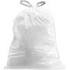 image:imagePlasticplace Custom Fit Trash Bags Compatible with simplehuman Code Y 100 Count White Drawstring Garbage Liners 304 Gallon 115 Liter 285 x 39White
