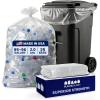 image:imagePlasticplace 9596 gallon Garbage Can Liners  2 Mil  Clear Heavy Duty Trash Bags  61 X 68 25Count25 Count Pack of 1