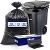 image:imagePlasticplace Trash Bags  15 Mil  Black Heavy Duty Garbage Can Liners  50 x 48 100 Count