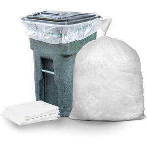 image:imagePlasticplace 2030 Gallon Trash Bags Heavy Duty 20 Mil Clear Garbage Bags 30 x 36 Gusset Sealed Can Liners TearResistant Industrial Strength for Broken Glass amp Sharp Debris 100 CountClear