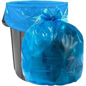 image:imagePlasticplace 3040 Gallon Recycling Trash Bags  12 Mil Blue Garbage Bag Liners  33 x 46 100 Count122 Liters